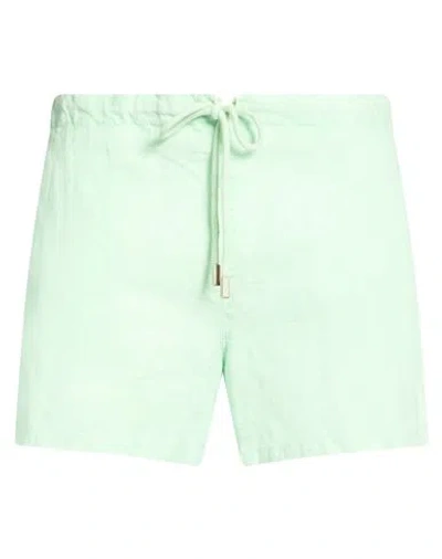 Vilebrequin Man Shorts & Bermuda Shorts Light Green Size M Linen