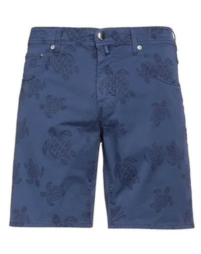 Vilebrequin Man Shorts & Bermuda Shorts Navy Blue Size 34 Cotton, Elastane