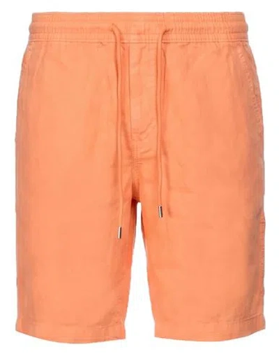Vilebrequin Man Shorts & Bermuda Shorts Orange Size M Linen
