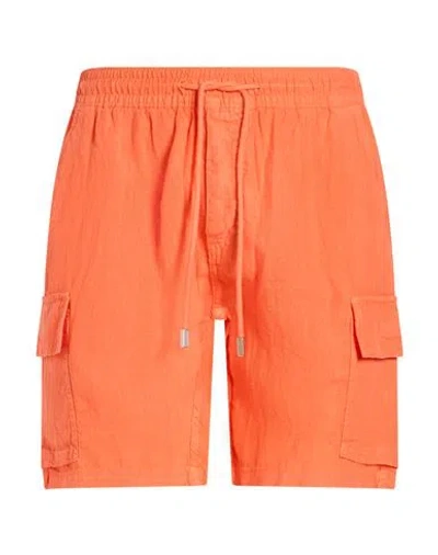 Vilebrequin Man Shorts & Bermuda Shorts Orange Size Xs Linen