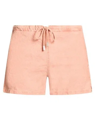 Vilebrequin Man Shorts & Bermuda Shorts Salmon Pink Size Xl Linen