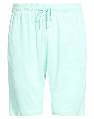 Vilebrequin Man Shorts & Bermuda Shorts Turquoise Size M Linen In Blue