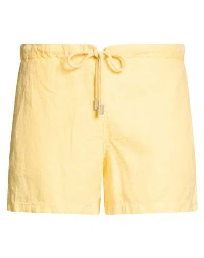 Vilebrequin Man Shorts & Bermuda Shorts Yellow Size M Linen