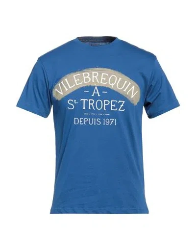 Vilebrequin Man T-shirt Blue Size Xl Cotton