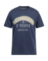 Vilebrequin Man T-shirt Navy Blue Size Xl Cotton