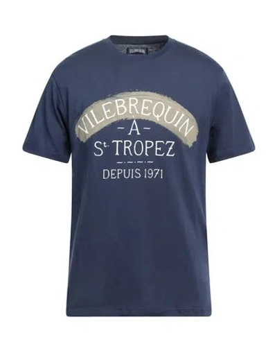 Vilebrequin Man T-shirt Navy Blue Size Xl Cotton