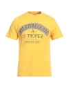 Vilebrequin Man T-shirt Ocher Size 3xl Cotton In Yellow