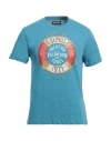 Vilebrequin Man T-shirt Pastel Blue Size 3xl Cotton