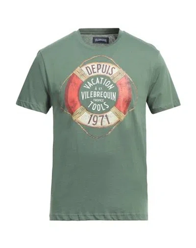 Vilebrequin Man T-shirt Sage Green Size 3xl Cotton