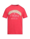 Vilebrequin Man T-shirt Tomato Red Size Xxl Cotton