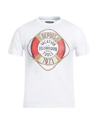 Vilebrequin Man T-shirt White Size 3xl Cotton