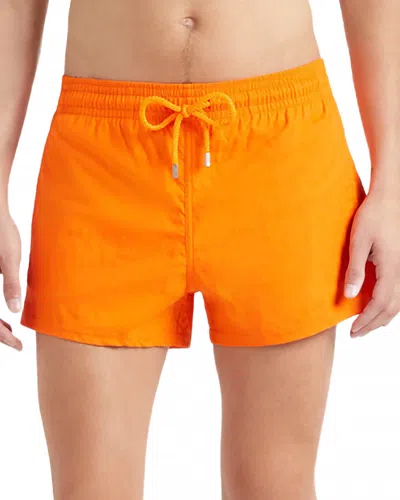 Vilebrequin Jacquard Turtle Stretch Swim Shorts In Abricot