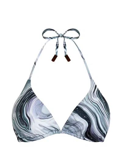 Vilebrequin Women Triangle Bikini Top Marble In Multi