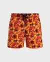 Vilebrequin Drawstring Floral-print Swim Shorts In Multi