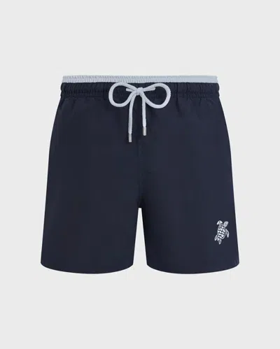 Vilebrequin Solid Bicolor Swim Shorts In Blue