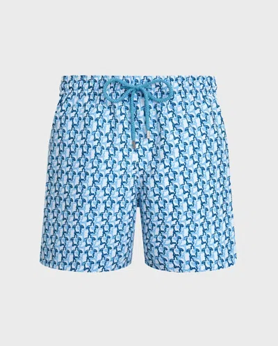 Vilebrequin Micro Ronde Des Tortues Rainbow Stretch Short Swim Shorts In Multi