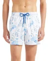 Vilebrequin Stretch Short Swim Shorts Medusa And Shells In Multi