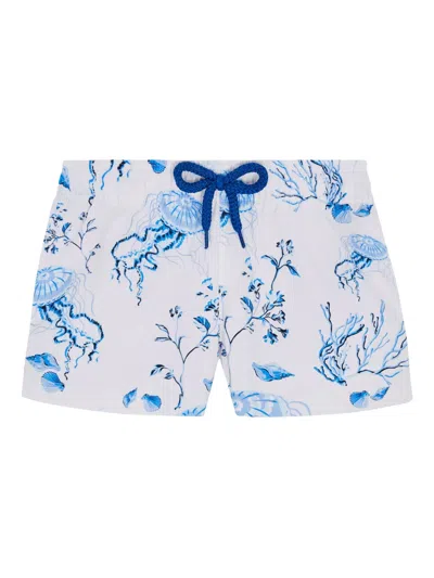 Vilebrequin Kids' Medusa And Shells Swim Shorts In Blue