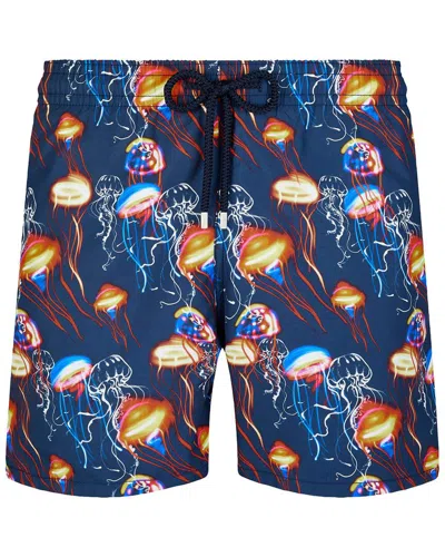 Vilebrequin Moorea Medusa Print Swim Shorts In Bleu Marine