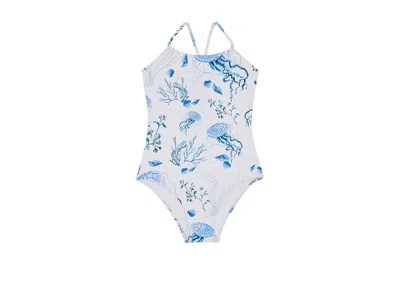 Vilebrequin Kids' Medusa And Shells Swimsuit In Blue