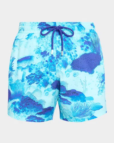 Vilebrequin X-ray Medusa Ultralight Foldable Swim Trunks In Blue
