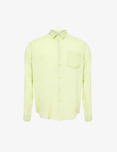 Vilebrequin Mens Citronnelle Caroubis Patch-pocket Linen Shirt