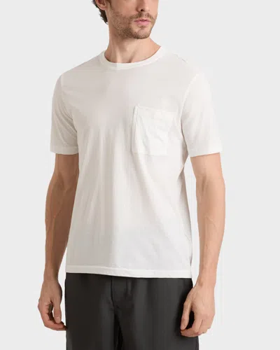Vilebrequin Men Comfort Fit Organic Cotton T-shirt Solid Chalk