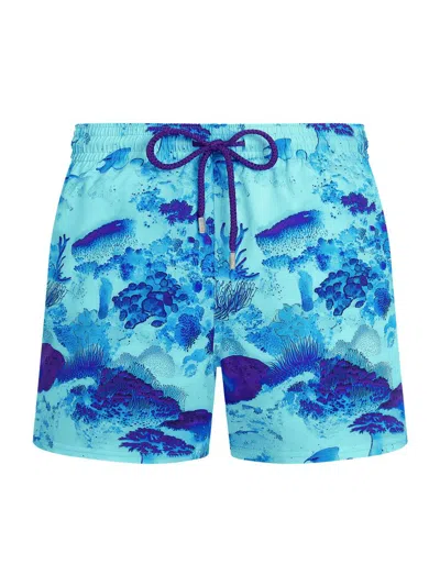 Vilebrequin X-ray Medusa Ultralight Foldable Swim Trunks In Blue