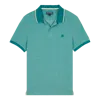 Vilebrequin Men Cotton Changing Color Pique Polo Shirt Emerald Green In Blue