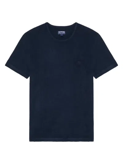 Vilebrequin Men's Cotton-blend Crewneck T-shirt In Blue