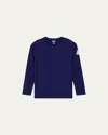 Vilebrequin Long-sleeve Turtle-accented Rash Guard Tee In Navy
