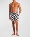 Vilebrequin Swim Shorts With Checkered Pattern In White