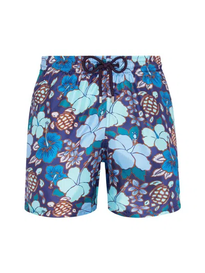 Vilebrequin Men's Floral Silk Bermuda Shorts In Multi