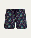 Vilebrequin Landscapes Turtles-print Swim Shorts In Late Night