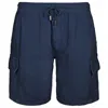 Vilebrequin Men Linen Bermuda Short Cargo Pockets Navy In Blue