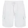 Vilebrequin Men Linen Bermuda Short Cargo Pockets White In White