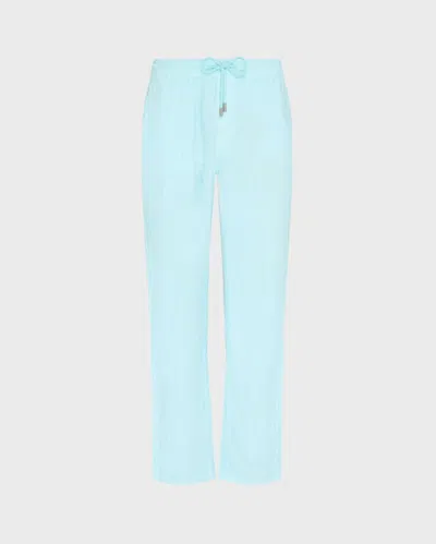 Vilebrequin Men Linen Comfort Pants Solid In Blue