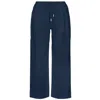 Vilebrequin Men Linen Pant Solid Navy Blue