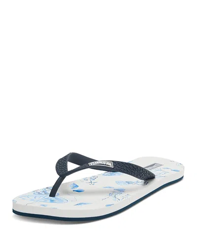 VILEBREQUIN MEN'S MEDUSA & SHELLS FLIP FLOPS