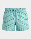 Vilebrequin Micro Ronde Des Tortues Rainbow Stretch Short Swim Shorts In Pacific Bl