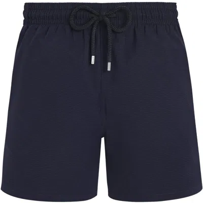 Vilebrequin Men Micro-perforated Ultra-light And Packable Swim Trunks Solid In Blue