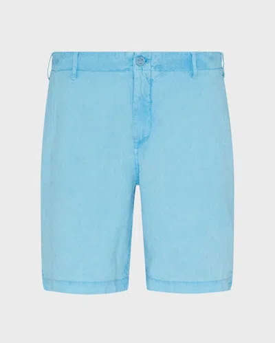Vilebrequin Men Mineral Dye Linen Bermuda Shorts In Blue