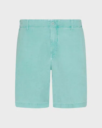 Vilebrequin Men Mineral Dye Linen Bermuda Shorts In Green