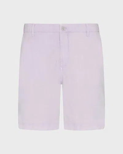 Vilebrequin Men Mineral Dye Linen Bermuda Shorts In Purple