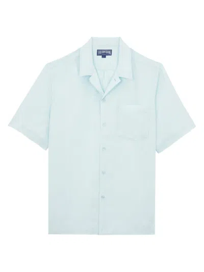 Vilebrequin Bowling Linen Mineral Dye Shirt In Thalassa