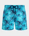 Vilebrequin Poulpes Swim Shorts In Blue Geo