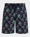 Vilebrequin Landscapes Turtles-print Swim Shorts In Late Night