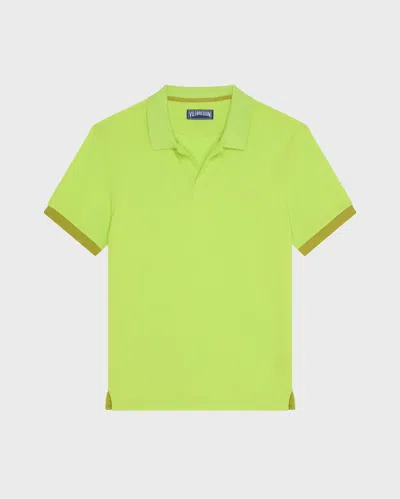 Vilebrequin Men Organic Cotton Pique Polo Shirt Solid In Green