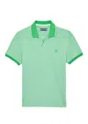 Vilebrequin Men Organic Cotton Polo Shirt Solid Green In Green