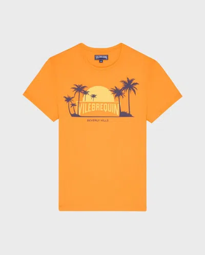 Vilebrequin Men Organic Cotton T-shirt City In Yellow